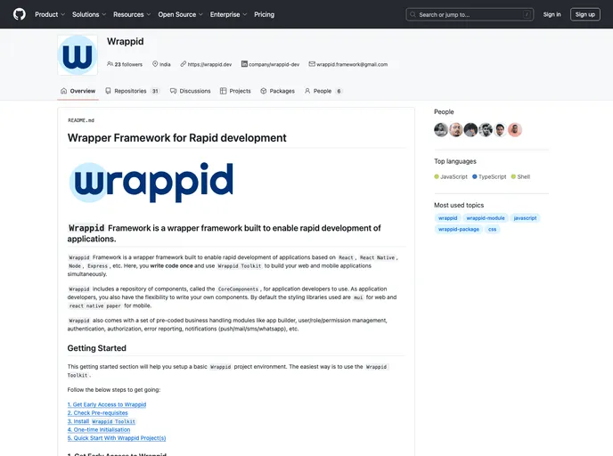 screenshot of Wrappid App