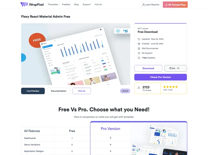 screenshot of Monster React Lite