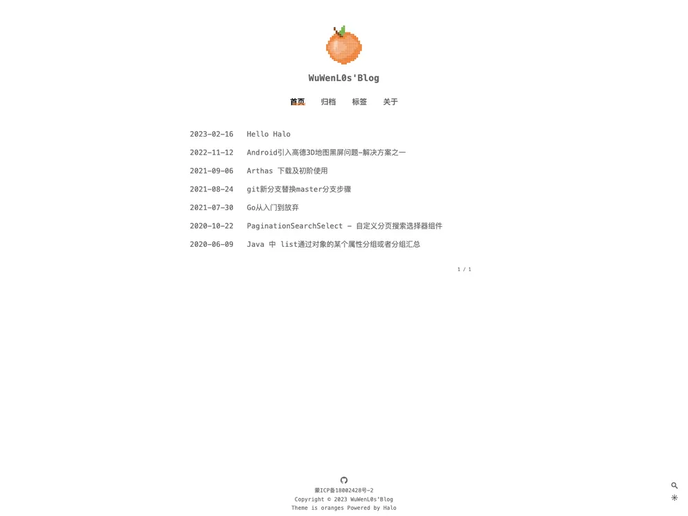 screenshot of Halo Theme Oranges