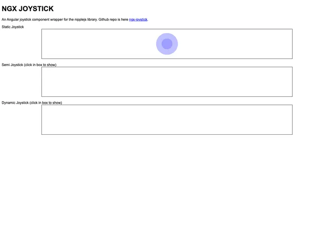screenshot of Ngx Joystick