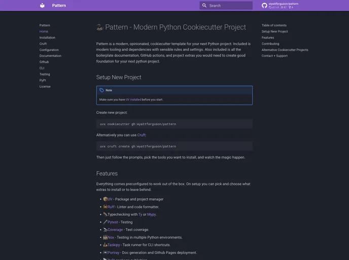 screenshot of Pattern
