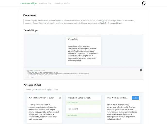 Vue Smart Widget