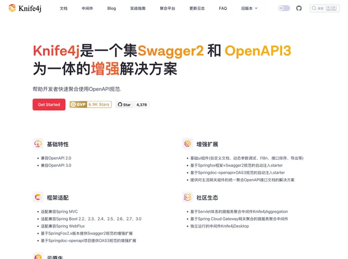 screenshot of Swagger Bootstrap UI Doc