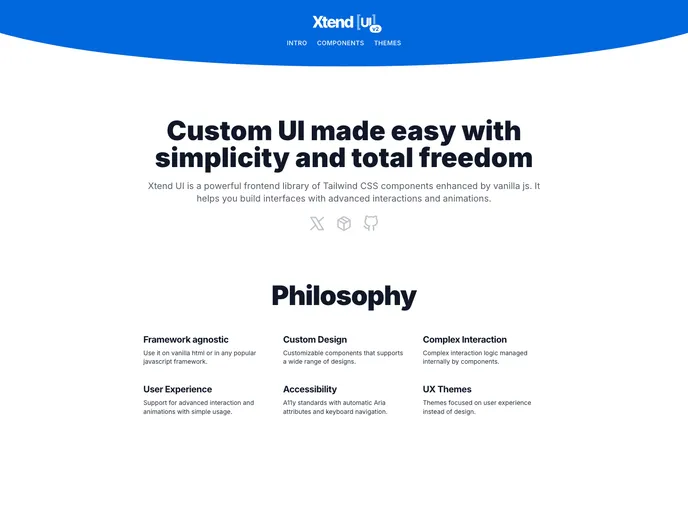screenshot of Xtendui Boilerplate