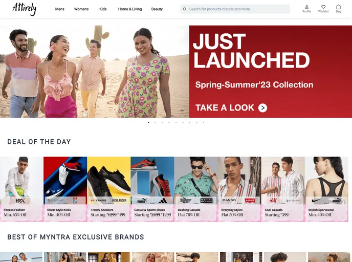 screenshot of Attirely