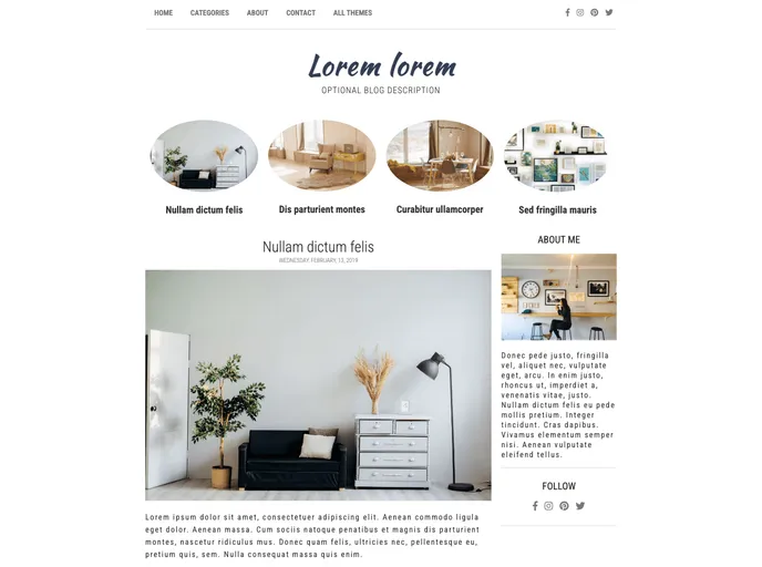 screenshot of Blogger Website Template