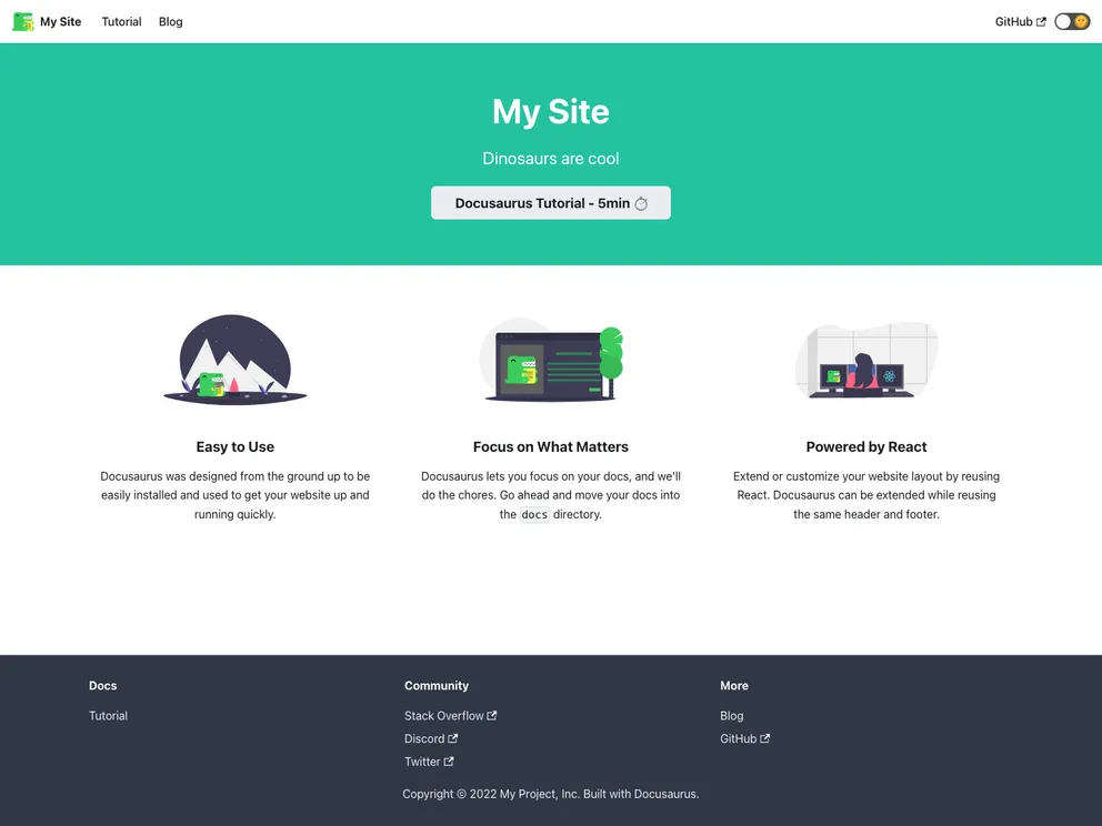 screenshot of React Pluto