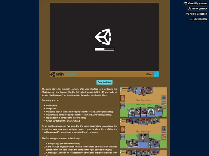 screenshot of UiCard