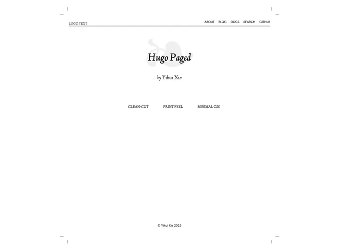 screenshot of Hugo Paged