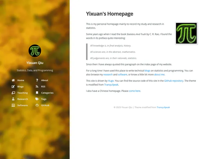 screenshot of Hugo Blog En