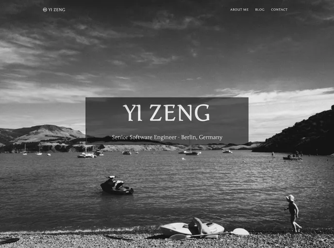 screenshot of Yizeng.me