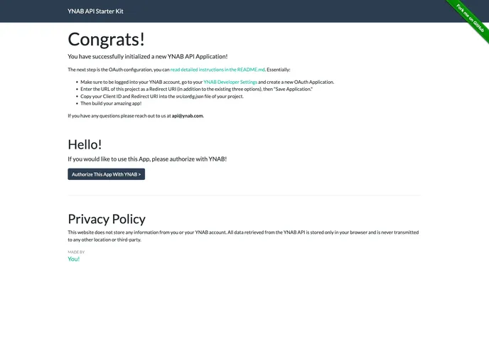Ynab Api Starter Kit