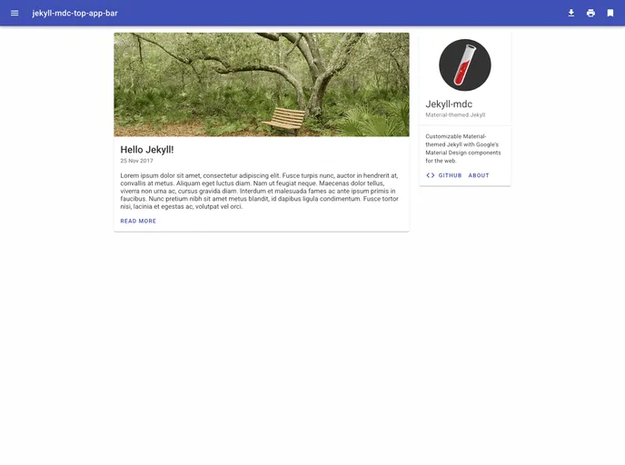 screenshot of Jekyll Mdc