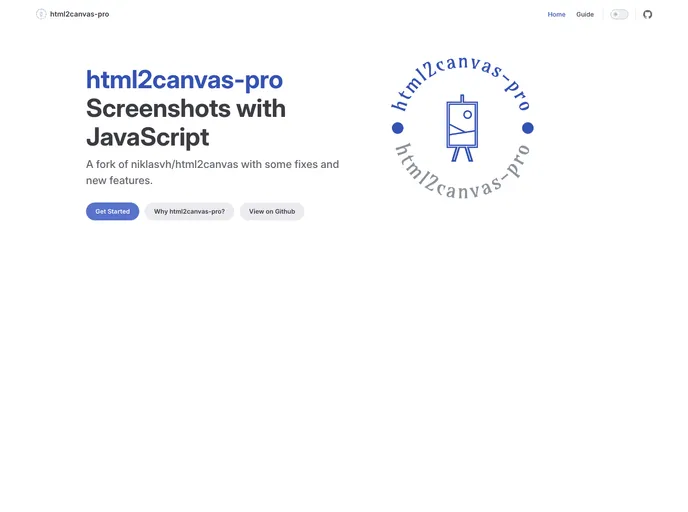 screenshot of Html2canvas Pro