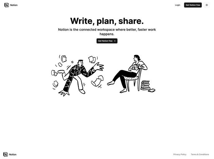 screenshot of Notion Clone