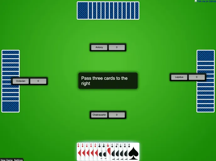 screenshot of Html5 Hearts