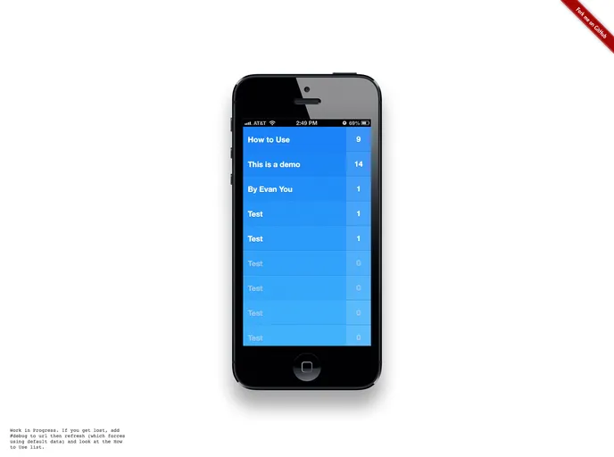 screenshot of HTML5 Clear
