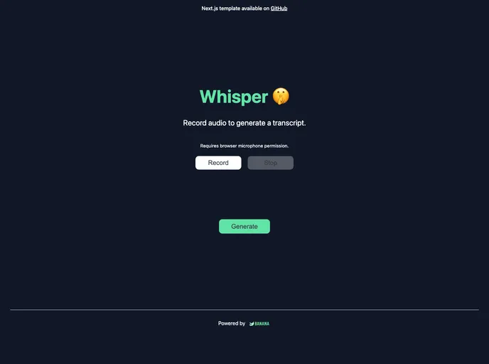 Whisper Nextjs