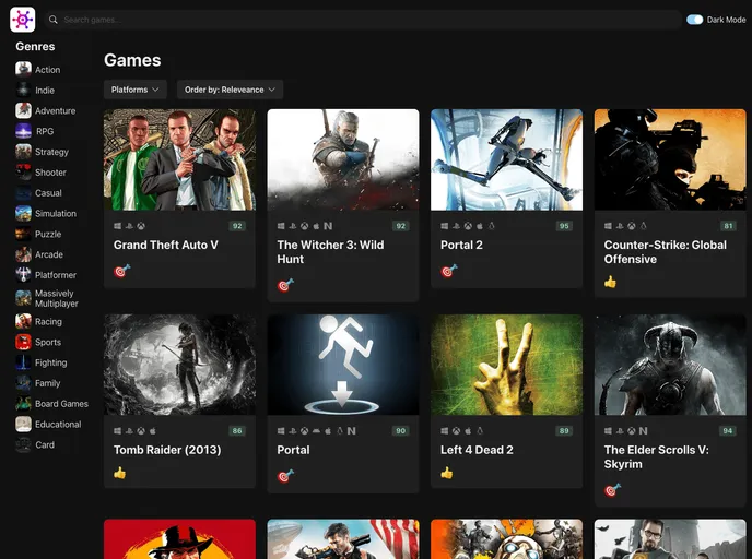 screenshot of Game Hub