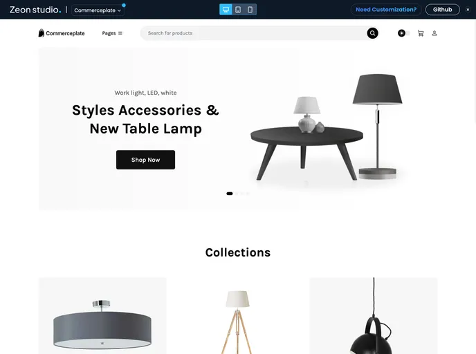 screenshot of Commerceplate