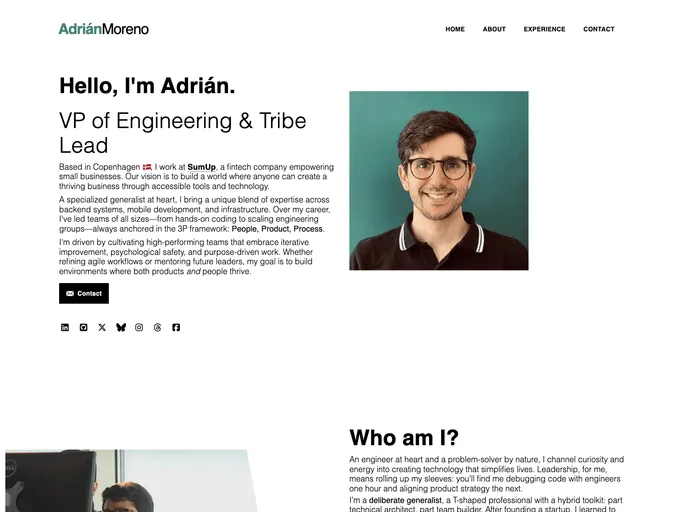 screenshot of Adrianmoreno.info