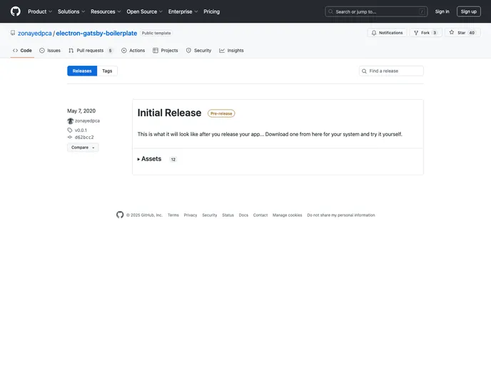 screenshot of Electron Gatsby Boilerplate