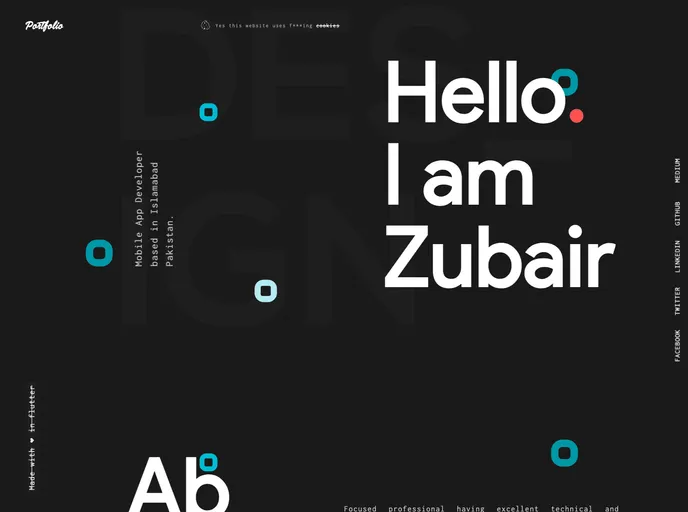 screenshot of Portfolio Demo 1