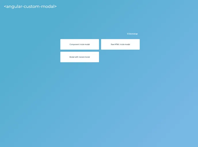 screenshot of Angular Custom Modal