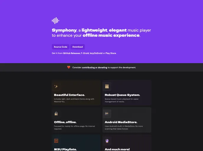 screenshot of Symphony