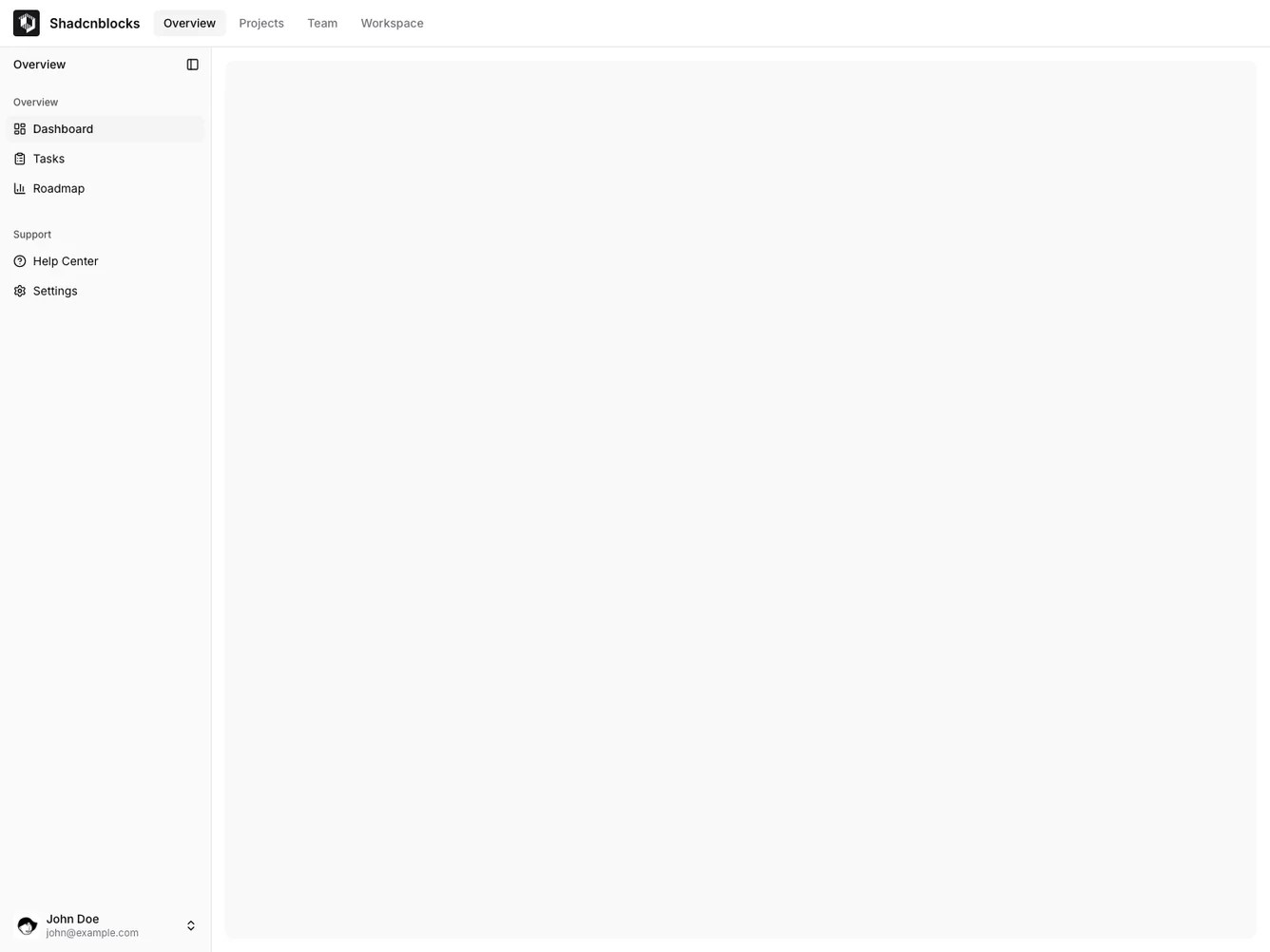 Shadcn Floating Sidebar Shell shadcnblocks.com