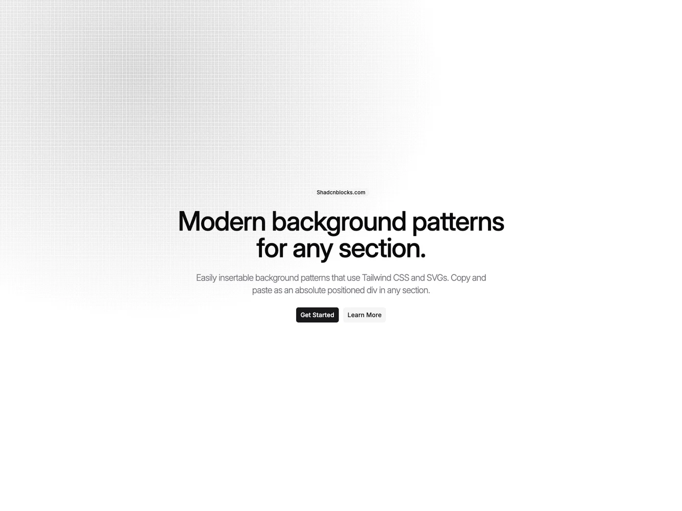 Shadcn Right Fade Dot Grid Background shadcnblocks.com