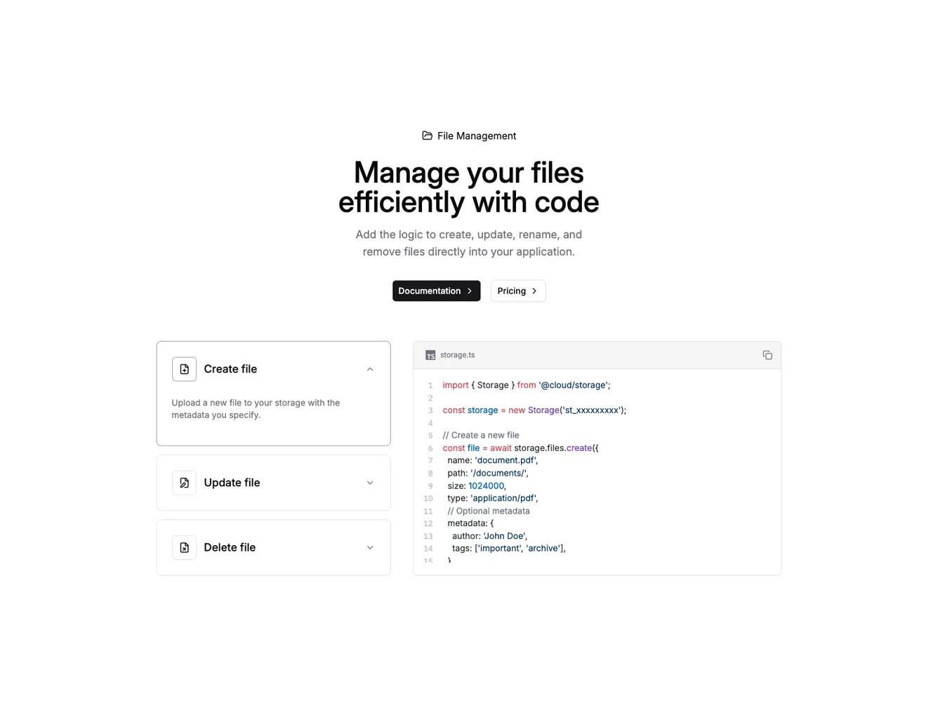 Shadcn File Ops Accordion and Code shadcnblocks.com
