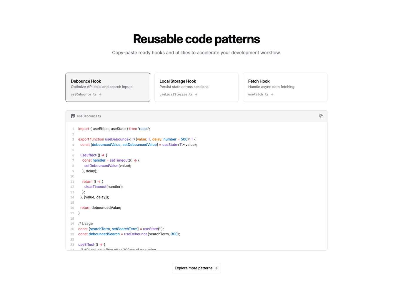 Shadcn Selectable Hook Snippets shadcnblocks.com