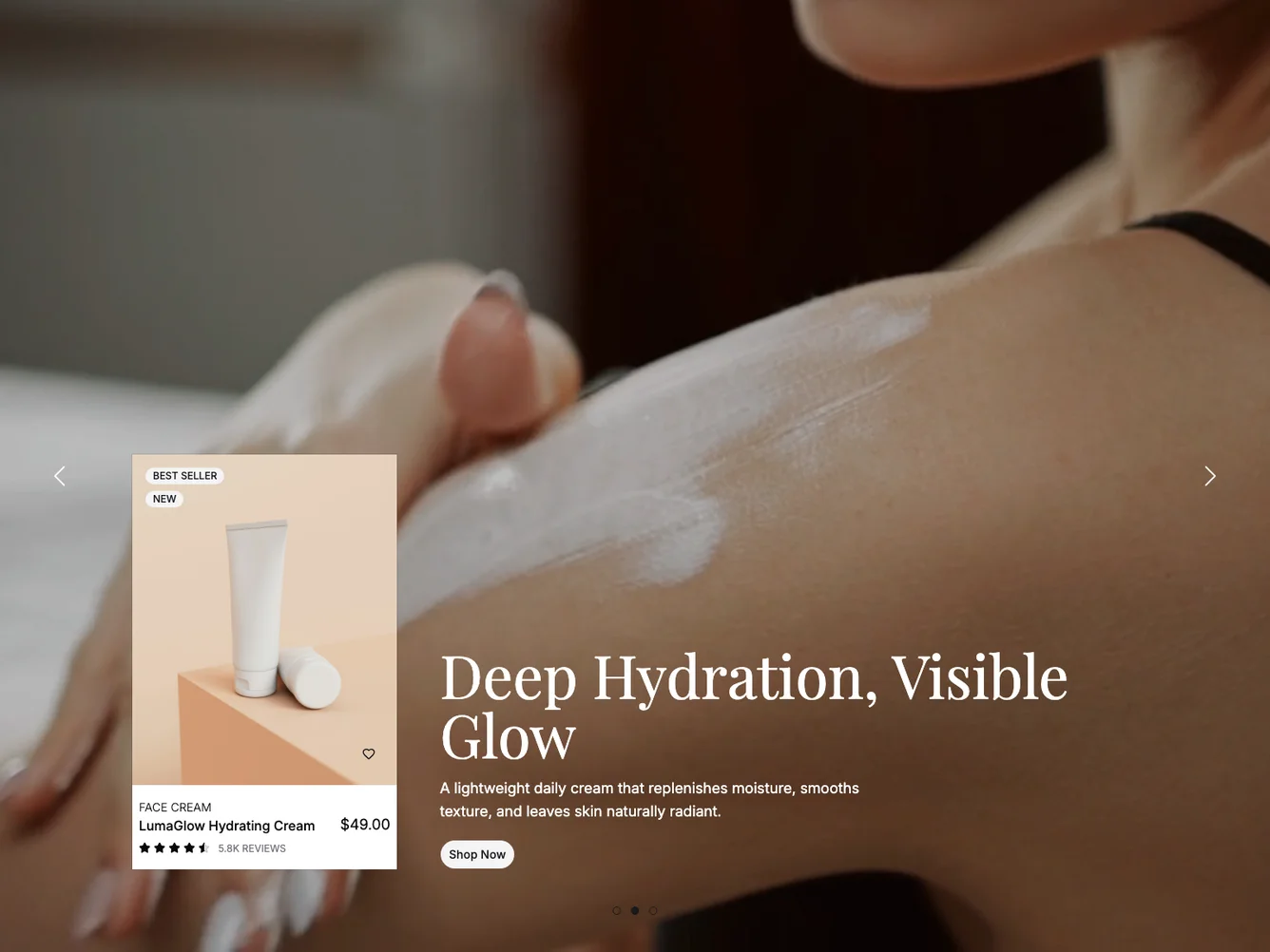 Shadcn Ecommerce Hero 7 shadcnblocks.com