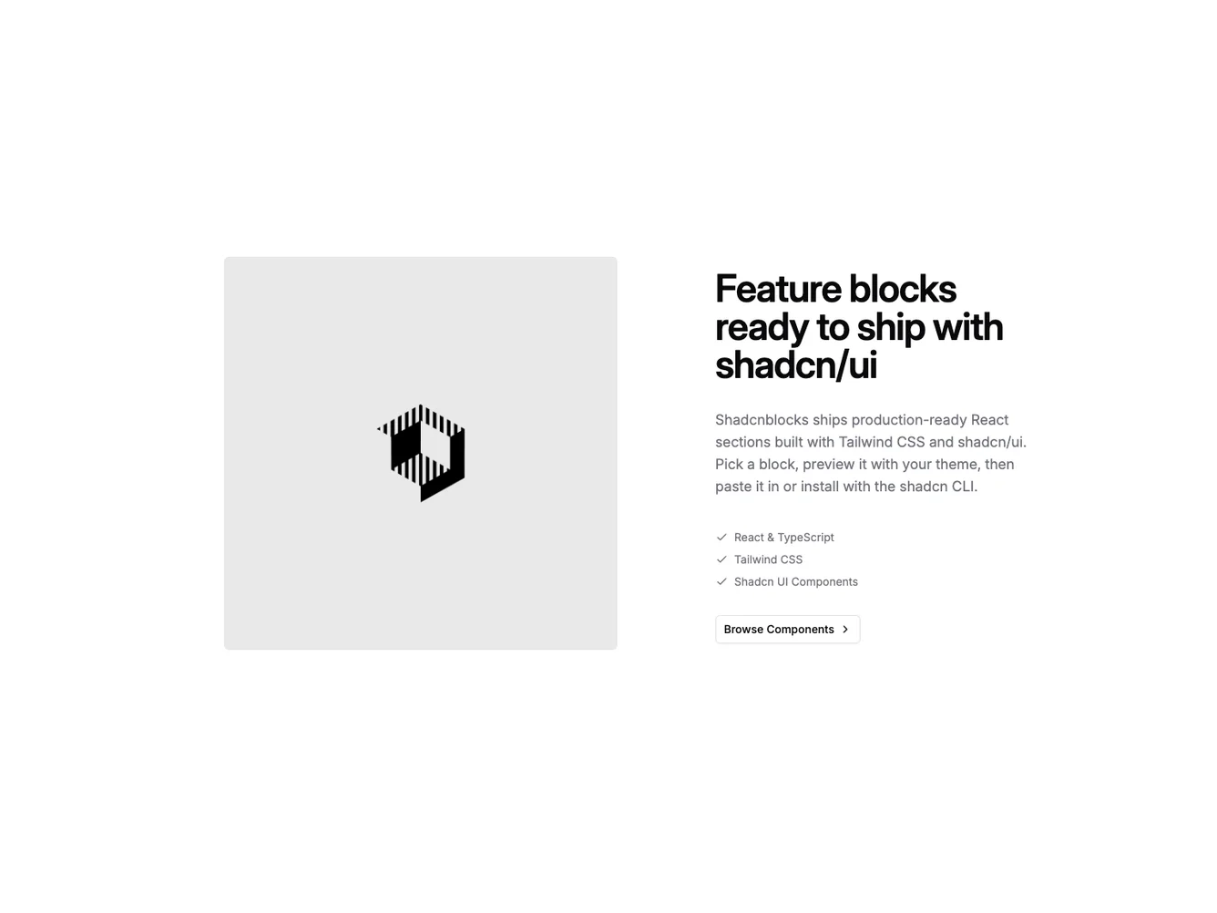 Shadcn Checklist Feature With Left Pattern Media shadcnblocks.com