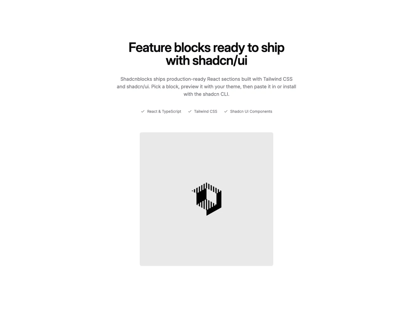 Shadcn Checklist Feature With Offset Left Media shadcnblocks.com