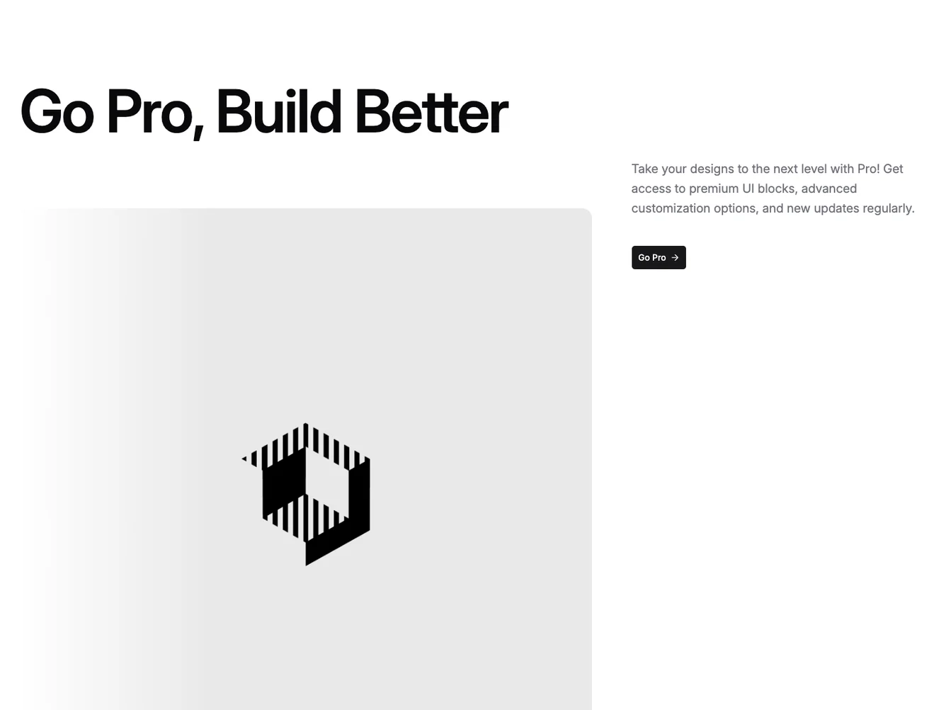 Shadcn Serif Promo Feature With Left Image shadcnblocks.com