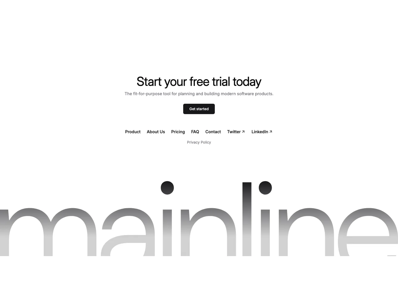 Shadcn CTA Footer with Large Brand Typography shadcnblocks.com