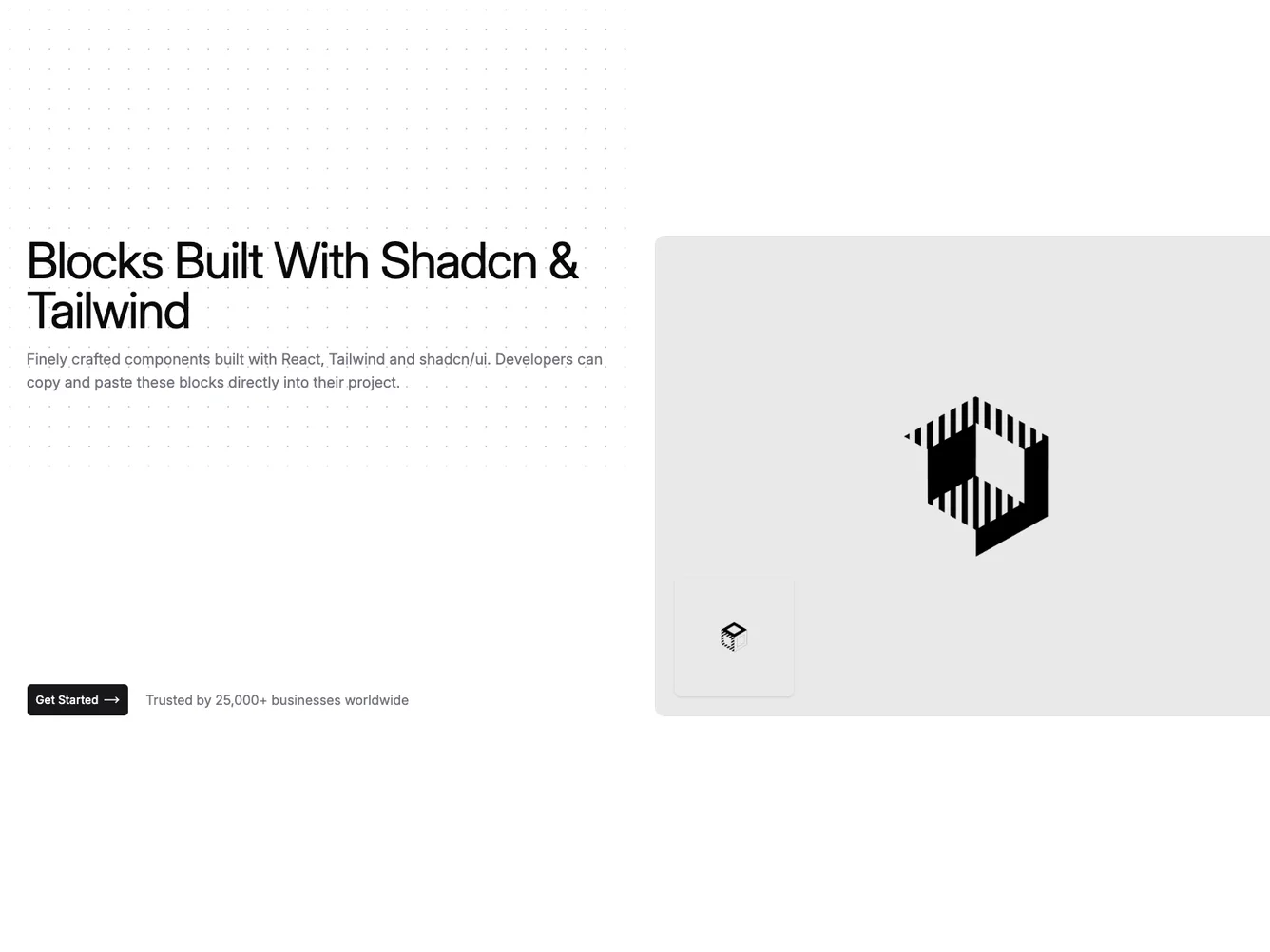 Shadcn Right-Bleed Inset Hero shadcnblocks.com