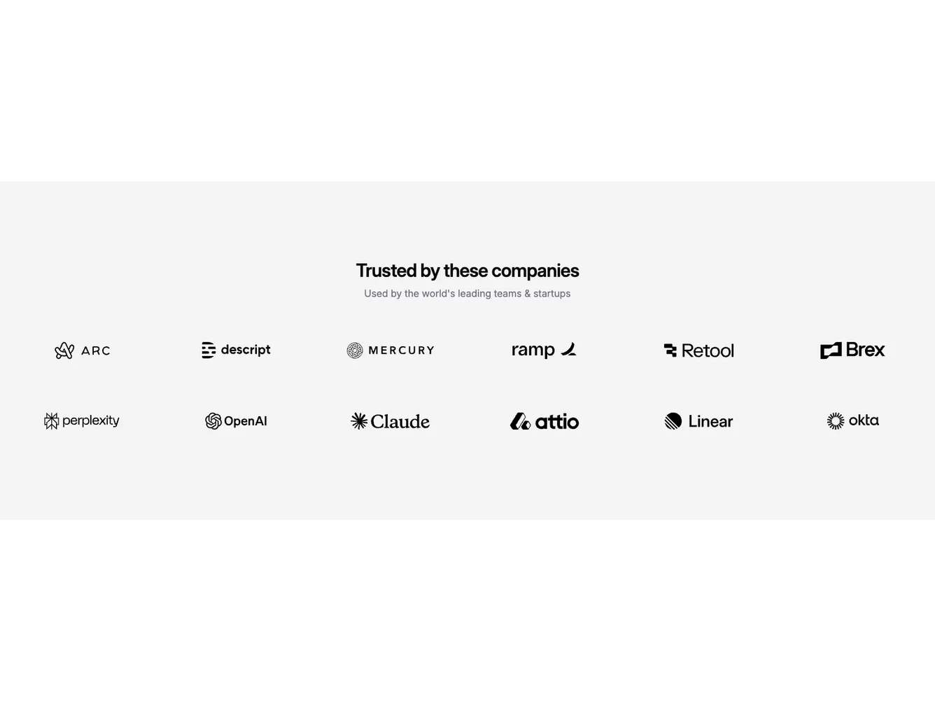 Shadcn Six Column Logo Grid With Muted Background shadcnblocks.com