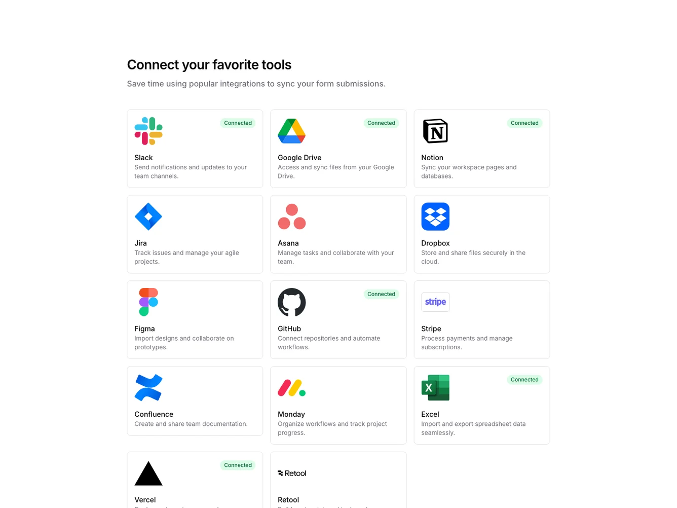 Shadcn Integration Cards Grid shadcnblocks.com