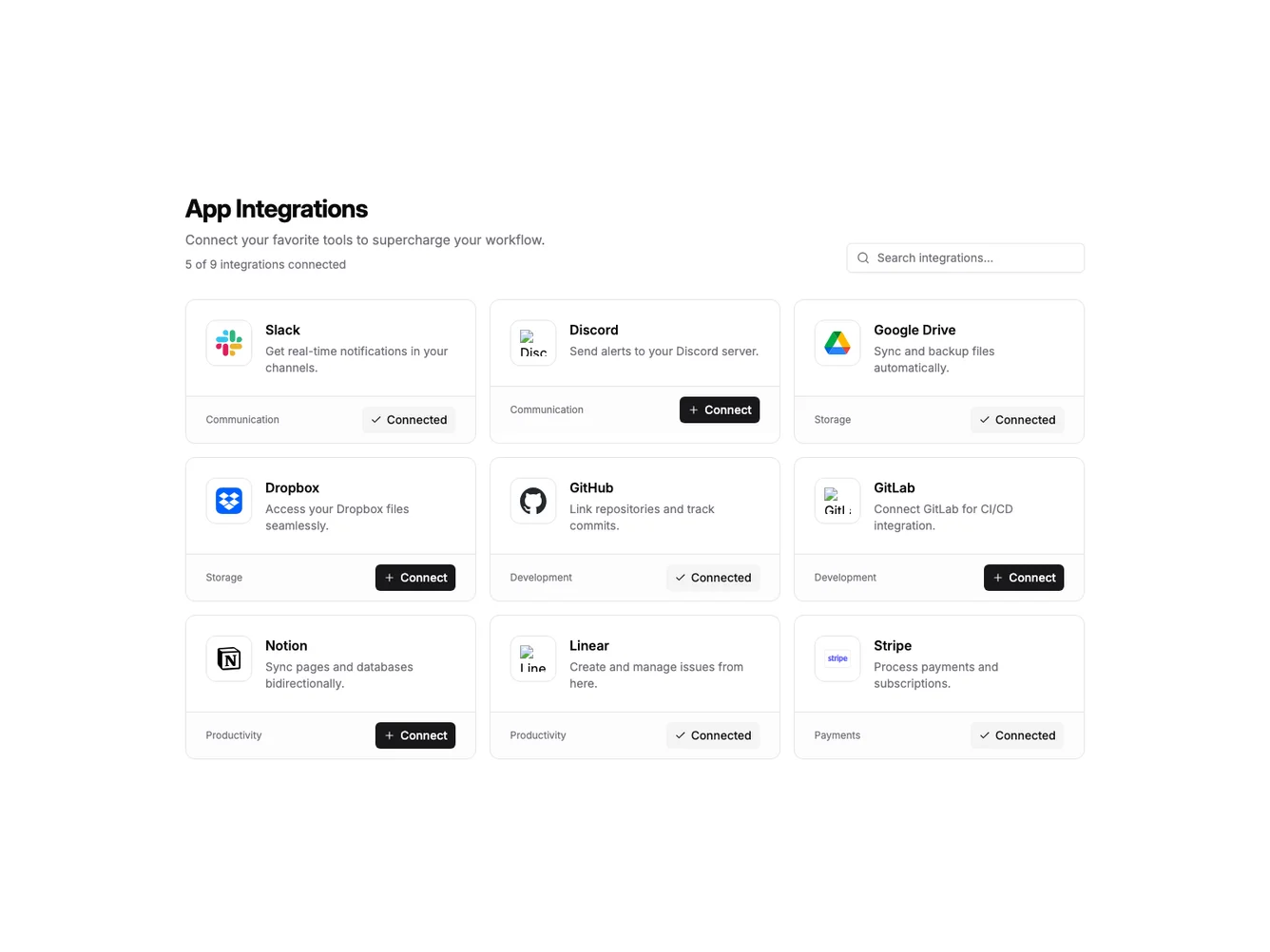 Shadcn Integration Cards with Footer Actions shadcnblocks.com