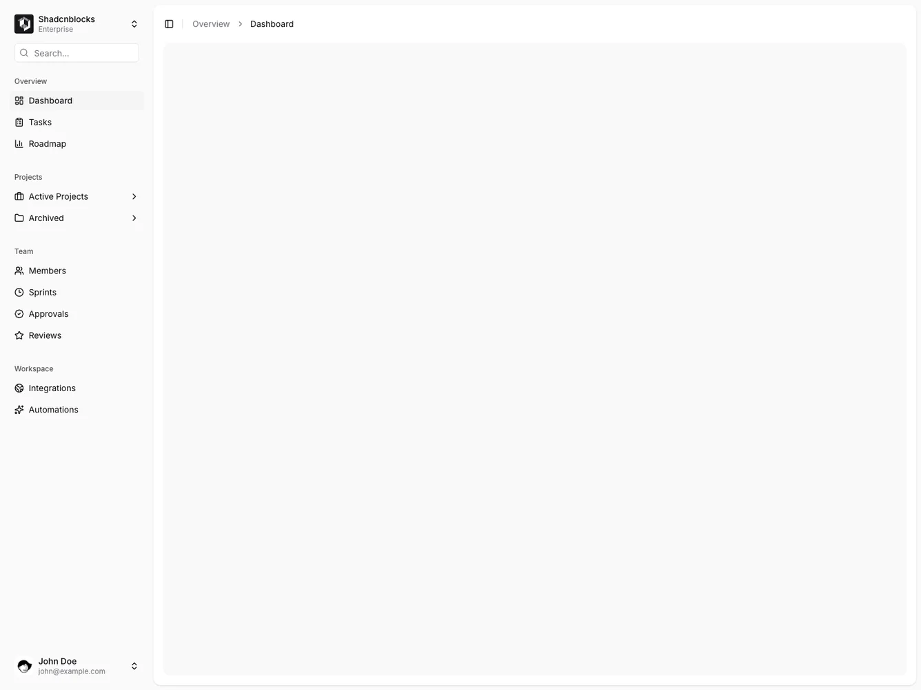 Shadcn Sidebar 10 shadcnblocks.com