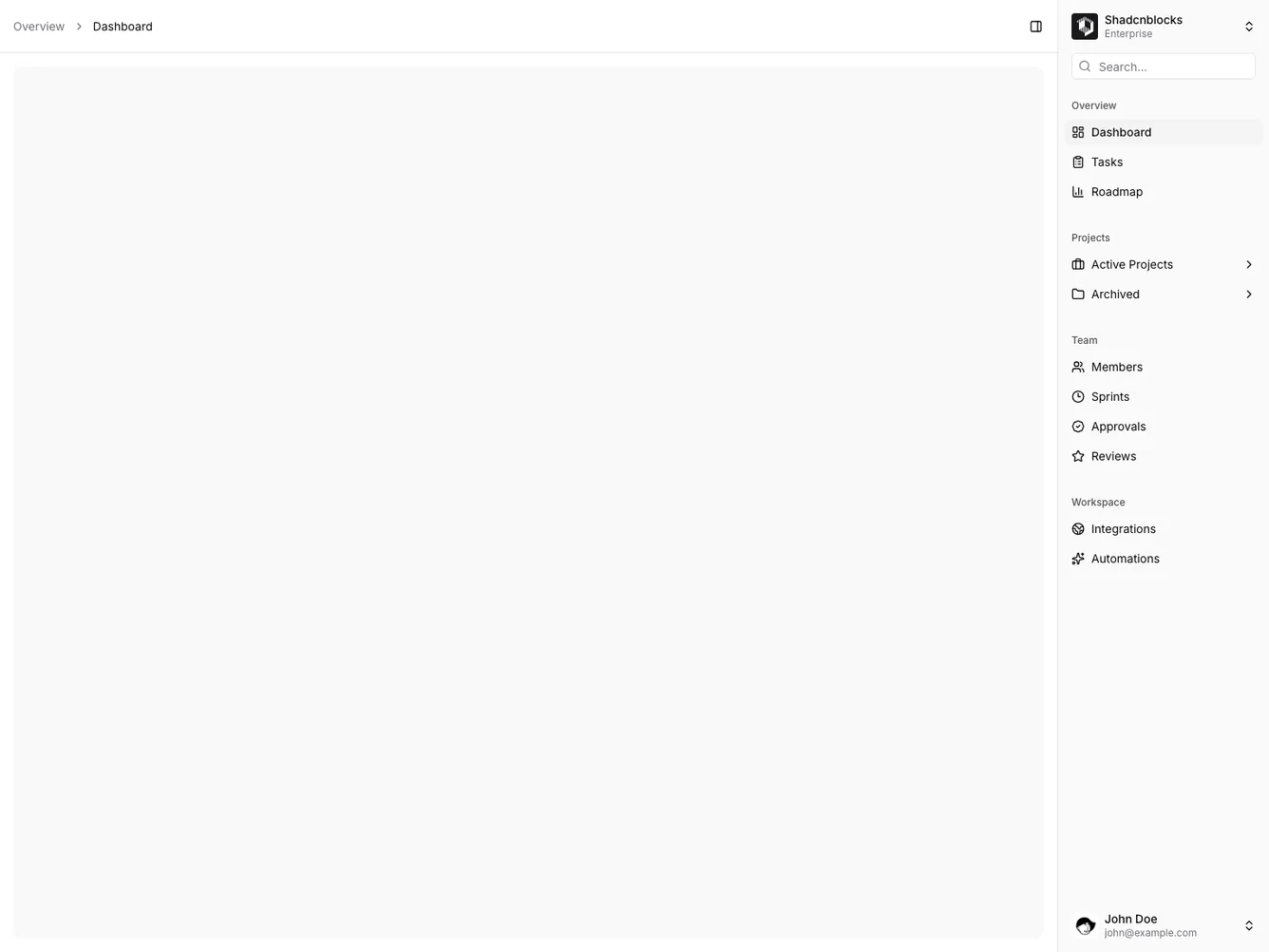 Shadcn Sidebar 11 shadcnblocks.com