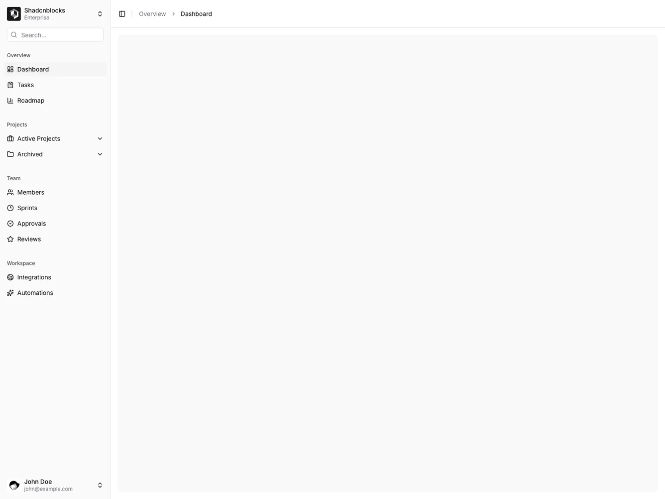 Shadcn Sidebar 15 shadcnblocks.com