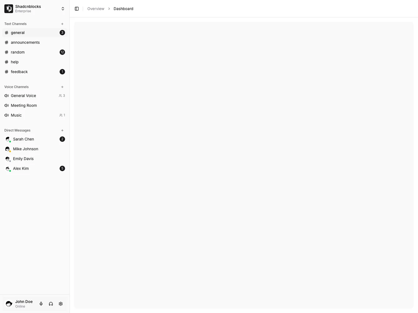 Shadcn Sidebar 18 shadcnblocks.com