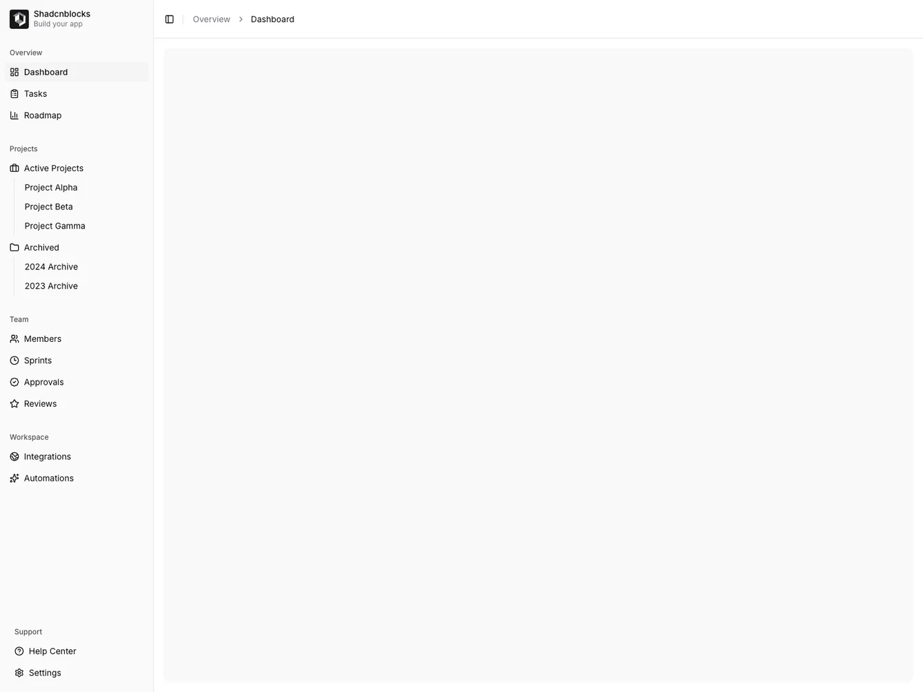 Shadcn Sidebar with Multiple Groups shadcnblocks.com