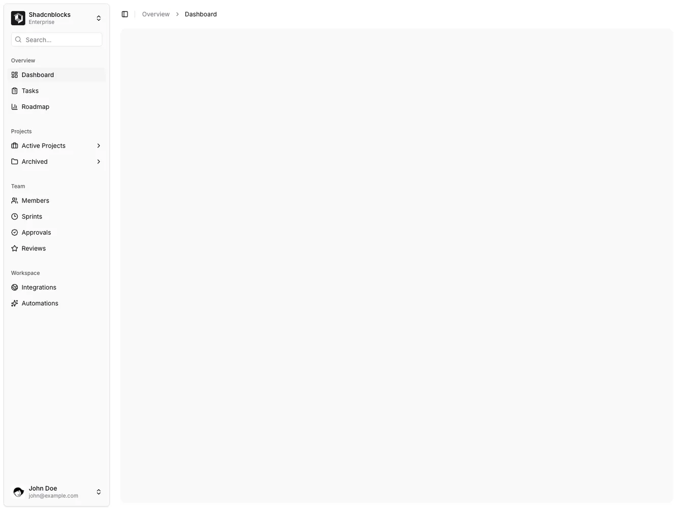 Shadcn Sidebar 9 shadcnblocks.com