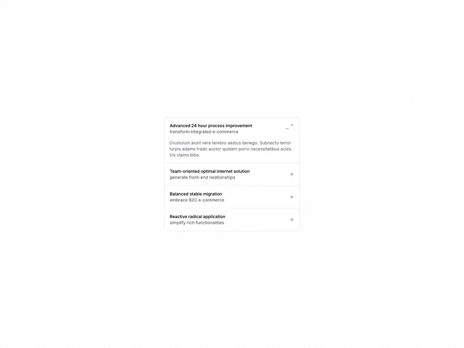 Shadcn Accordion Subtitle 3 component