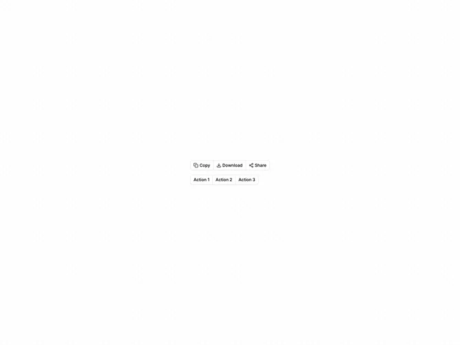 Shadcn Button Group Patterns 3 component